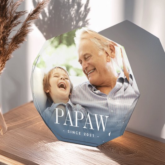 Papaw Grandpa Jaar ingesteld Fotoblokken