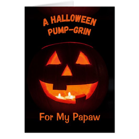 Papaw Halloween Schattige Jack o' Lantern (Voorkant)