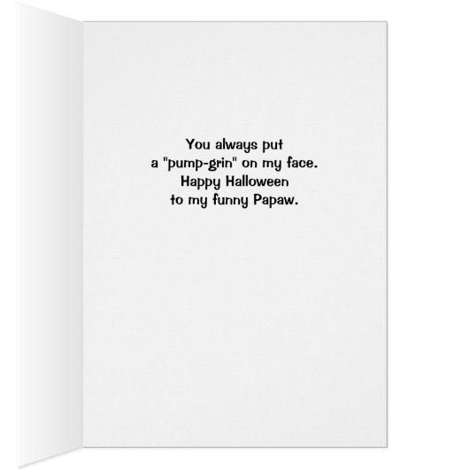 Papaw Halloween Schattige Jack o' Lantern (Binnen (Rechts))