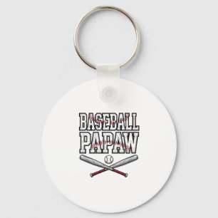 Papaw-honkbal Vintage Gravure Ontwerp_1 Sleutelhanger