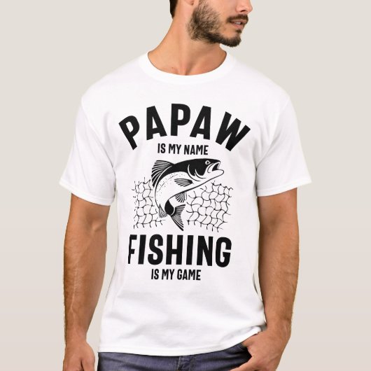 Papaw is mijn naam Gevist T-shirt (Voorkant)
