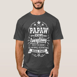 Papaw kent alles Mannen Funny Vader's T-shirt
