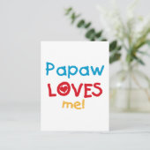 Papaw Loves Me T-shirts en geschenken Briefkaart (Staand voorkant)
