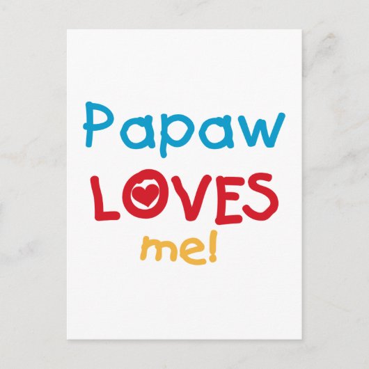 Papaw Loves Me T-shirts en geschenken Briefkaart (Voorkant)
