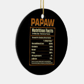Papaw Nutrition Facts Unconditional Love Keramisch Ornament (Rechts)