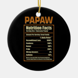 Papaw Nutrition Facts Unconditional Love Keramisch Ornament