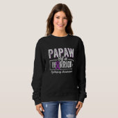 Papaw of a Warrior Epilepsy Papaw Purple Ribbon Su Trui (Voorkant volledig)
