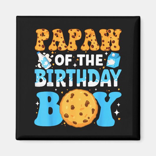 Papaw Of The Birthday Boy Milk And Cookies 1st Bir Magneet (Voorkant)