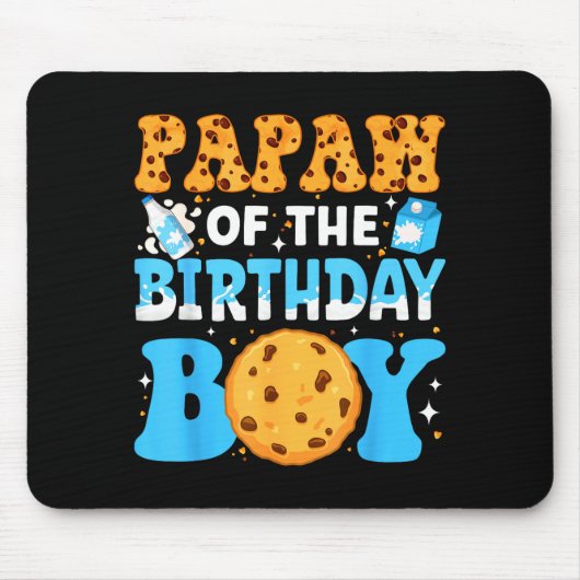 Papaw Of The Birthday Boy Milk And Cookies 1st Bir Muismat (Voorkant)