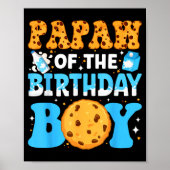 Papaw Of The Birthday Boy Milk And Cookies 1st Bir Poster (Voorkant)
