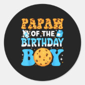 Papaw Of The Birthday Boy Milk And Cookies 1st Bir Ronde Sticker (Voorkant)