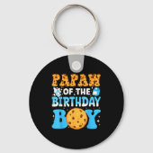 Papaw Of The Birthday Boy Milk And Cookies 1st Bir Sleutelhanger (Voorkant)