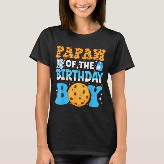 Papaw Of The Birthday Boy Milk And Cookies 1st Bir T-shirt (Voorkant)