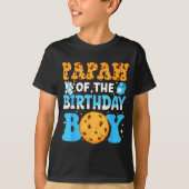 Papaw Of The Birthday Boy Milk And Cookies 1st Bir T-shirt (Voorkant)