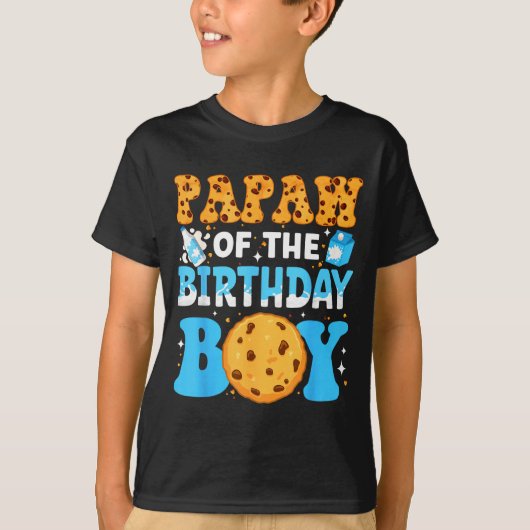 Papaw Of The Birthday Boy Milk And Cookies 1st Bir T-shirt (Voorkant)