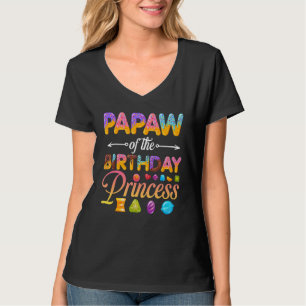 Papaw of the Birthday prinses Donut Birthday Girl T-shirt