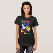 Papaw of the Birthday Shark Dad Matching Famil T-shirt (Voorkant volledig)