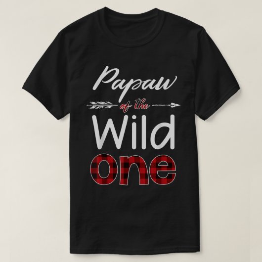Papaw of the Wild One Buffalo Plaid Lumberjack T-shirt (Design voorkant)