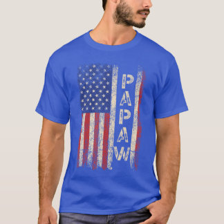 Papaw Opa VS Amerikaanse Vlag Opa Dag vin T-shirt