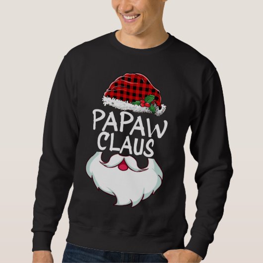 Papaw Santa Claus red plaid grappige kerstfamilie Trui (Voorkant)