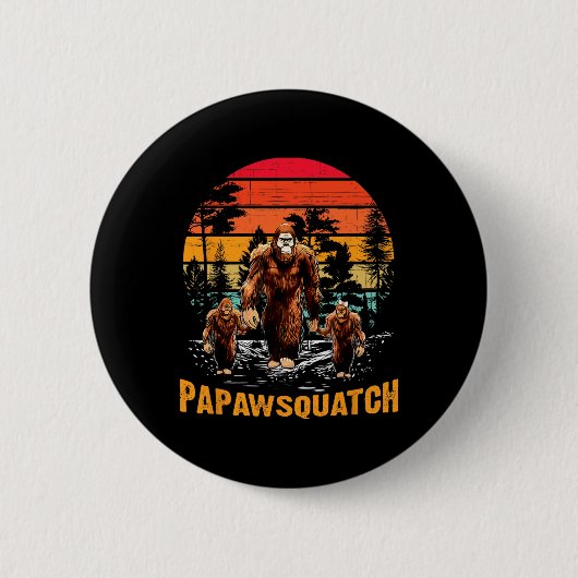 Papaw Squatch Grappige Bigfoot Vader Sasquatch Yet Ronde Button 5,7 Cm (Voorkant)
