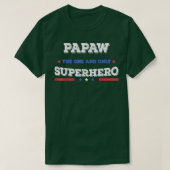 Papaw Superdad superheld superdad helster T-shirt (Design voorkant)