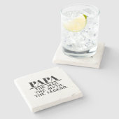 Papaw The Man Myth Legend Fathers Day Stenen Onderzetter (Zijkant)