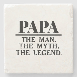 Papaw The Man Myth Legend Fathers Day Stenen Onderzetter