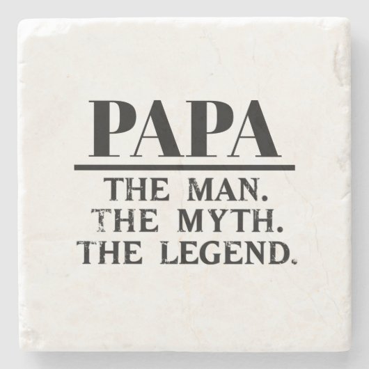 Papaw The Man Myth Legend Fathers Day Stenen Onderzetter (Voorkant)