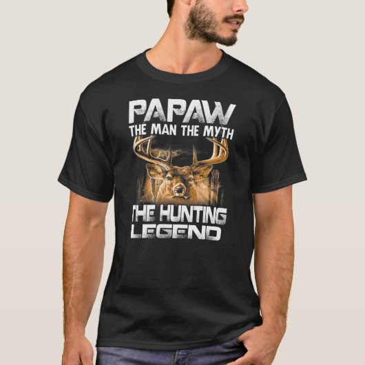 Papaw The Man Myth The Hunting Legend T-shirt (Voorkant)