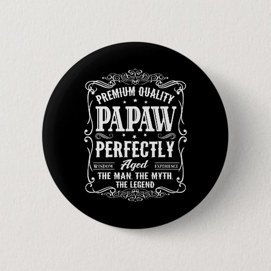 Papaw Vaders Dag Opa Gift Voor Mannen Ronde Button 5,7 Cm (Voorkant)
