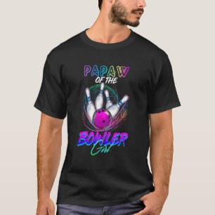 Papaw van de bowler meisje matching familie bowlin t-shirt