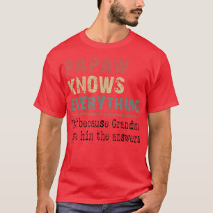 Papaw weet alles omdat oma hem een t-shirt
