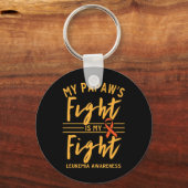 Papaw's Fight Is My Fight tegen leukemie Awareness Sleutelhanger (Voorkant)