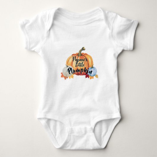 Papaw's Little Plumpkin Schattige Plump Baby Autum Romper (Voorkant)