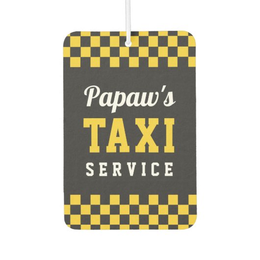 Papaw's Taxi Service | Cute Grandpa Gift Luchtverfrisser (Voorkant)