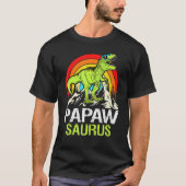 Papawsaurus Dinosaur Grandpa Papaw Saurus T-shirt (Voorkant)