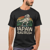 Papawsaurus Dinosaur Grandpa Saurus Vaderdag T-shirt (Voorkant)
