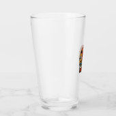 Papawsaurus Retro Dinosaur Zonsondergang Vector De Glas (Rechts)