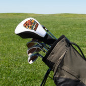 Papawsaurus Retro Dinosaur Zonsondergang Vector De Golfheadcover (Insitu)