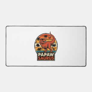 Papawsaurus Retro Dinosaur Zonsondergang Vectoront Bureaumat