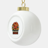 Papawsaurus Retro Dinosaurus Zonsondergang Vectoro Keramische Bal Ornament (Rechts)
