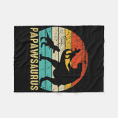 Papawsaurus Rex Papaw Dinosaur 2 Kinderen Vaderdag Fleece Deken (Voorkant (Horizontaal))