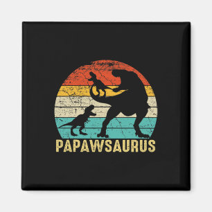 Papawsaurus Rex Papaw Dinosaur 2 Kinderen Vaderdag Magneet