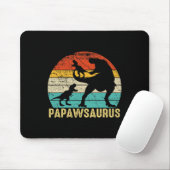 Papawsaurus Rex Papaw Dinosaur 2 Kinderen Vaderdag Muismat (Met muis)