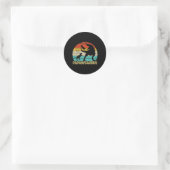 Papawsaurus Rex Papaw Dinosaur 2 Kinderen Vaderdag Ronde Sticker (Tas)
