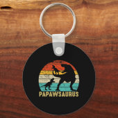 Papawsaurus Rex Papaw Dinosaur 2 Kinderen Vaderdag Sleutelhanger (Voorkant)