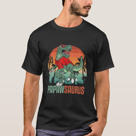 Papawsaurus T Rex Papaw Saurus Dinosaur Wearing Su T-shirt (Voorkant)