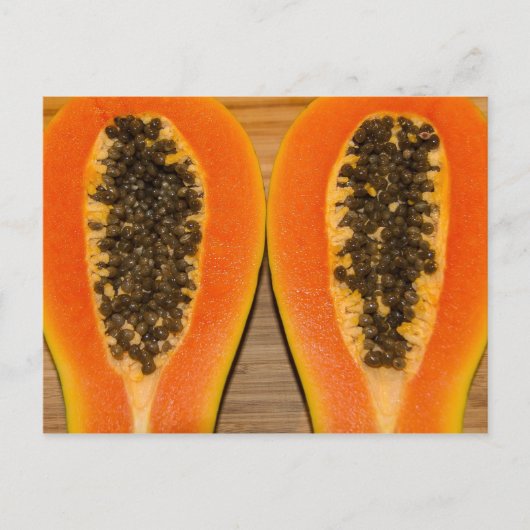 Papaya. Briefkaart (Voorkant)