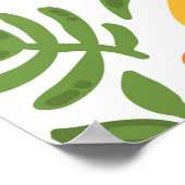 Papaya citroenapper mango vruchten exotische tropi poster (Hoek)